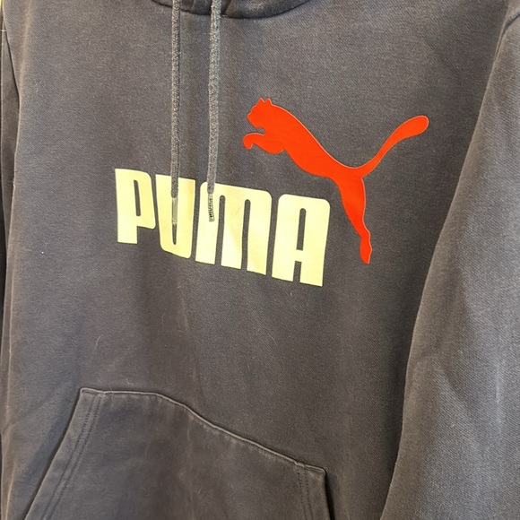 Puma Adult Hooded Sweatshirt Navy Size Small - Picture 2 of 4